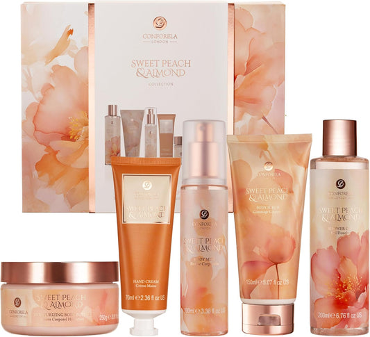 Bath Set Gifts for Women, Birthday for Her, Friendship Gifts for Women, Pamper Gifts, Hamper Basket for Mum, Sister, Friend, Skin Care Sets & Kits Gift Set with 5Pcs